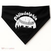 Philadelphia Baseball Retro Philly Skyline Game Day USA-Made Doggie Bandana thumb 0