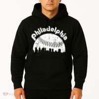 Philadelphia Baseball Retro Philly Skyline Game Day Hoodie thumb 2