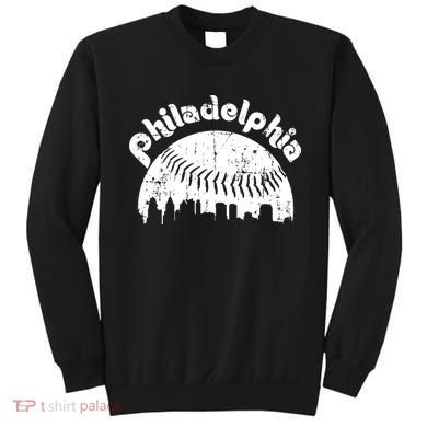 Philadelphia Baseball Retro Philly Skyline Game Day Sweatshirt