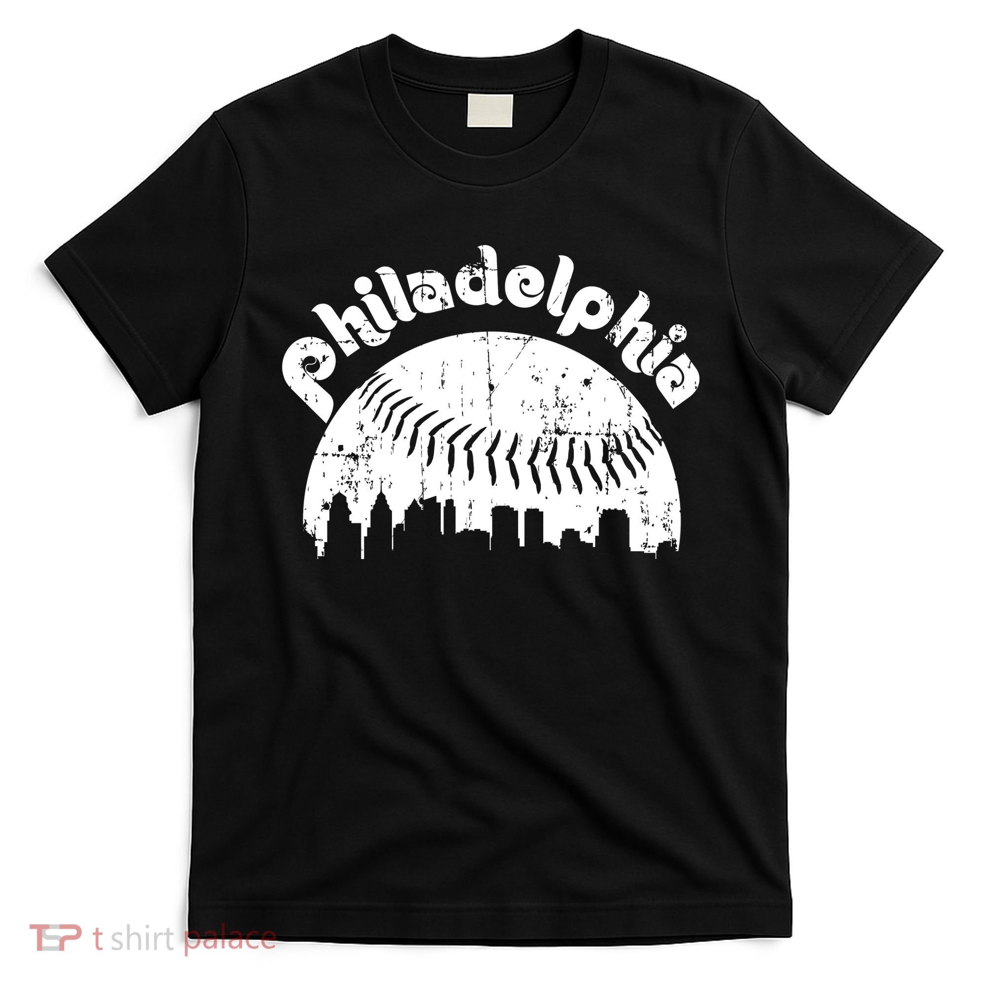Philadelphia Baseball Retro Philly Skyline Game Day T-Shirt