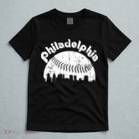 Philadelphia Baseball Retro Philly Skyline Game Day T-Shirt thumb 5