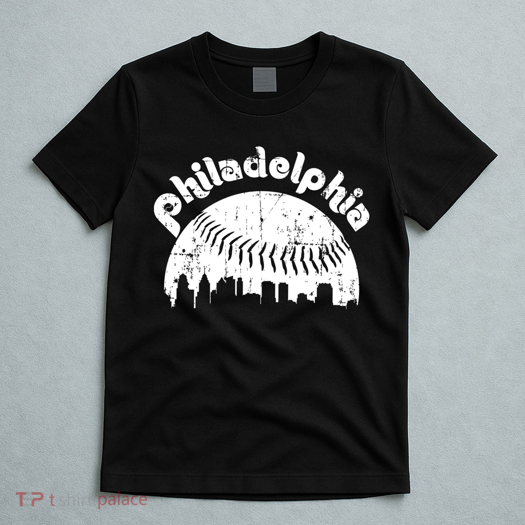 Philadelphia Baseball Retro Philly Skyline Game Day T-Shirt