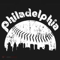 Philadelphia Baseball Retro Philly Skyline Game Day T-Shirt thumb 7