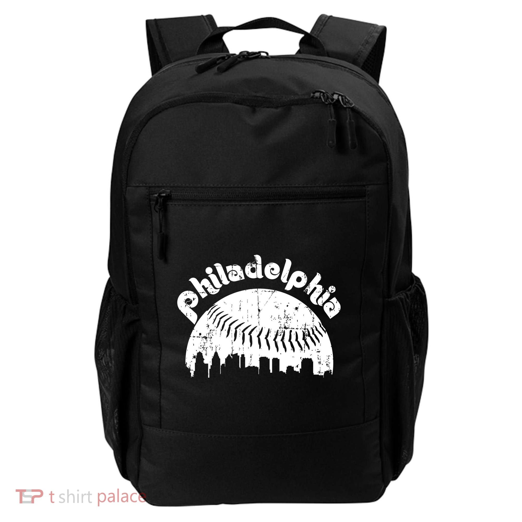Philadelphia Baseball Retro Philly Skyline Game Day Backpack