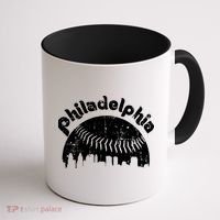 Philadelphia Baseball Retro Philly Skyline Game Day Coffee Mug thumb 1