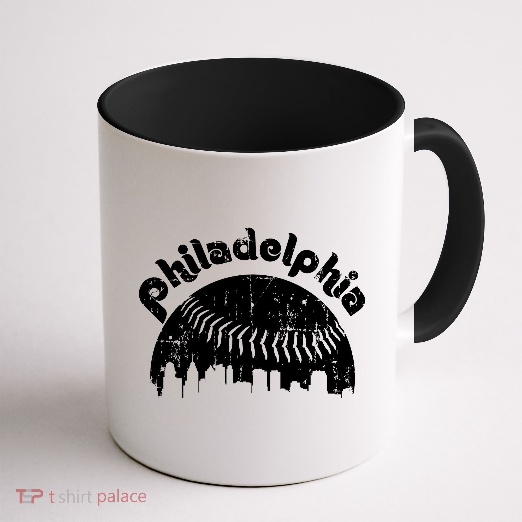Philadelphia Baseball Retro Philly Skyline Game Day Coffee Mug
