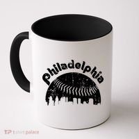 Philadelphia Baseball Retro Philly Skyline Game Day Coffee Mug thumb 0