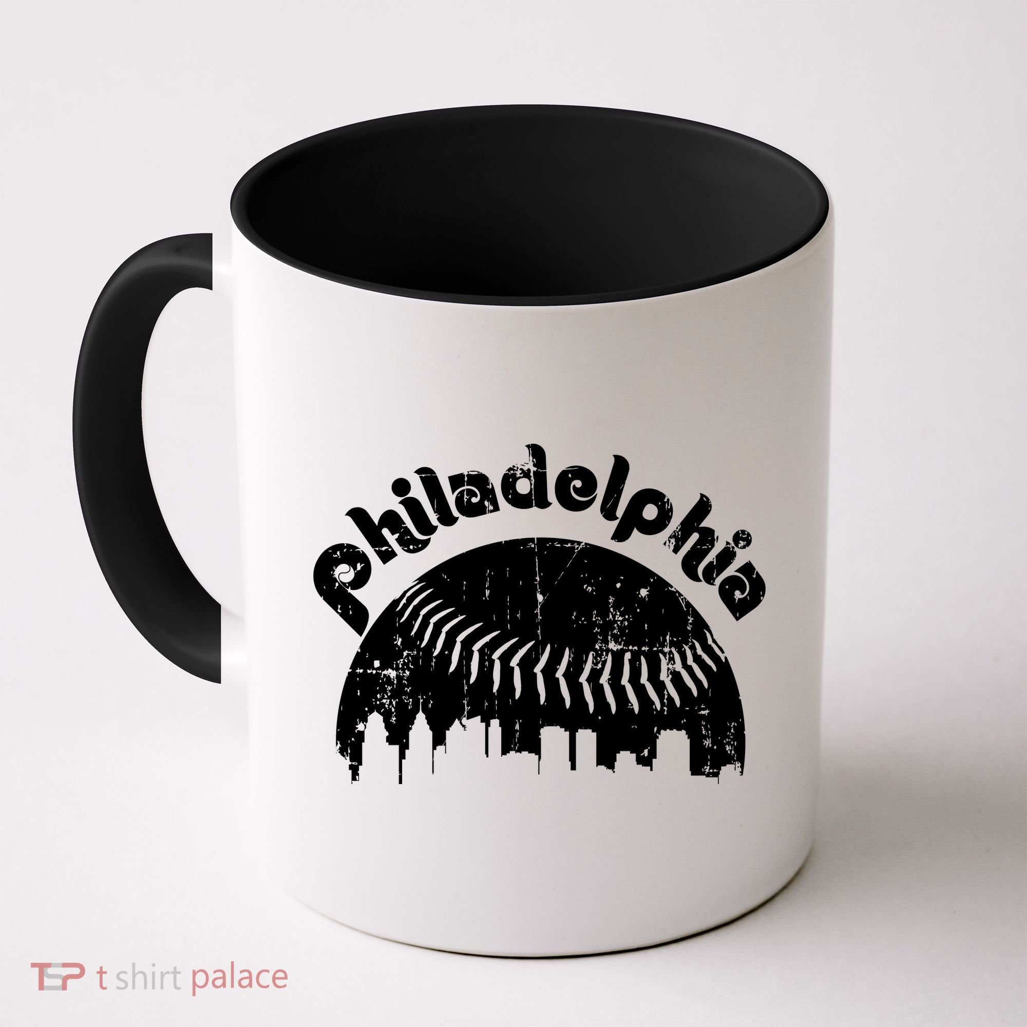 Philadelphia Baseball Retro Philly Skyline Game Day Coffee Mug