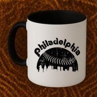 Philadelphia Baseball Retro Philly Skyline Game Day Coffee Mug thumb 2