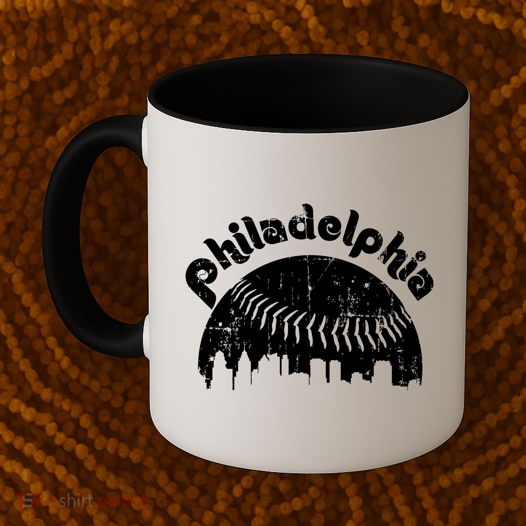 Philadelphia Baseball Retro Philly Skyline Game Day Coffee Mug