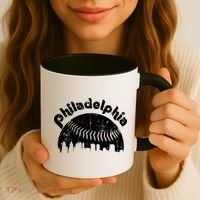 Philadelphia Baseball Retro Philly Skyline Game Day Coffee Mug thumb 3