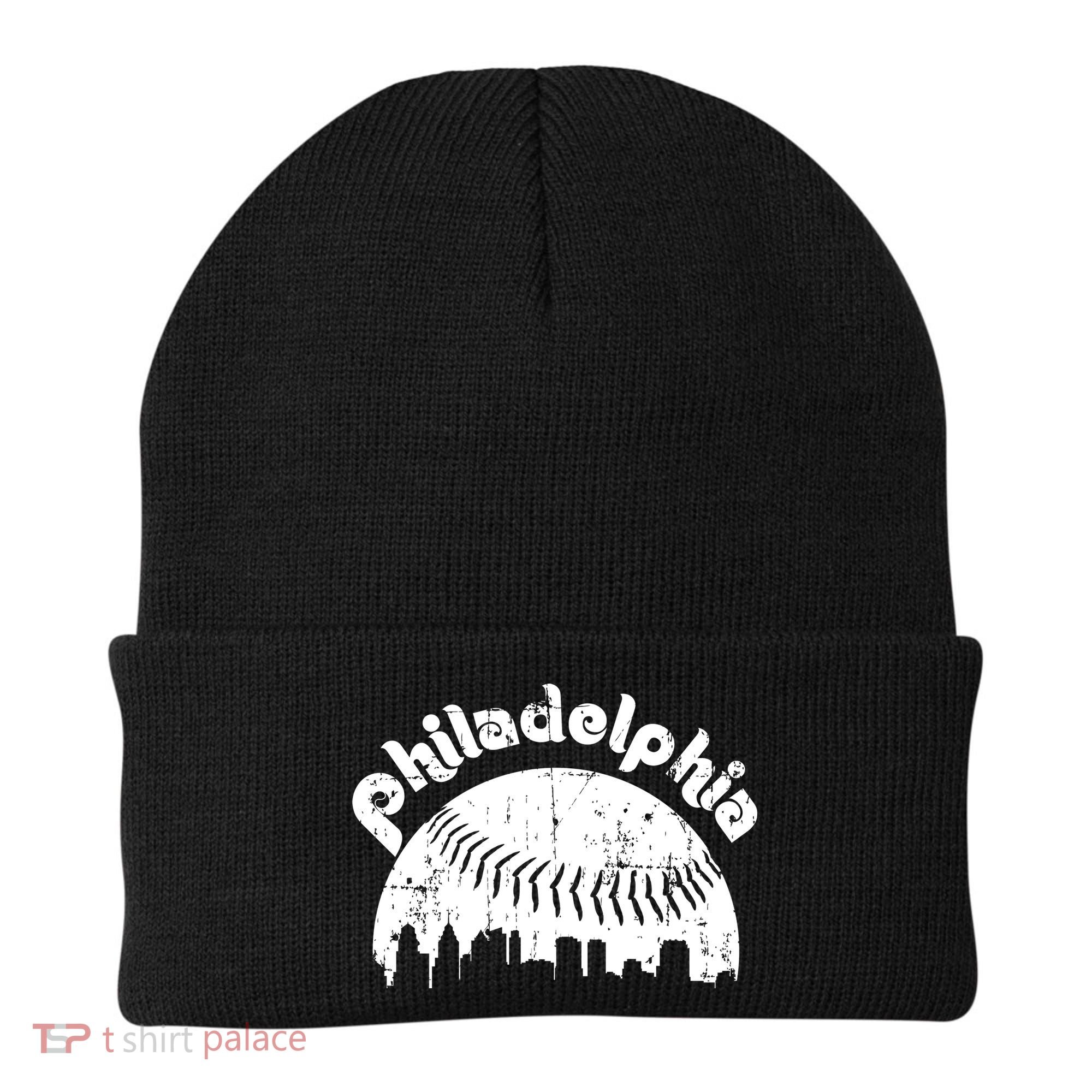 Philadelphia Baseball Retro Philly Skyline Game Day Beanie
