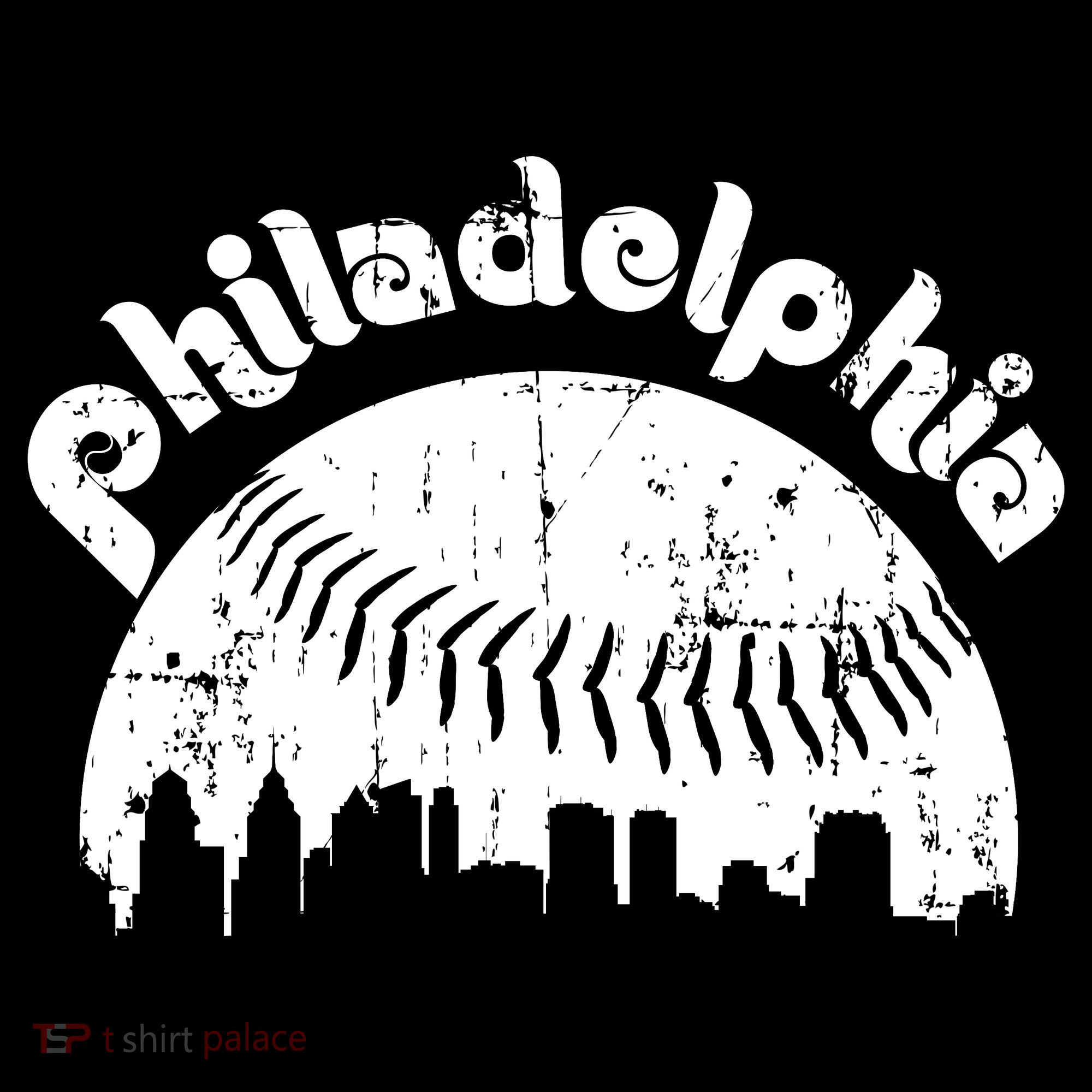 Philadelphia Baseball Retro Philly Skyline Game Day Women's Hoodie