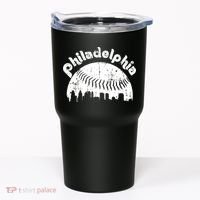 Philadelphia Baseball Retro Philly Skyline Game Day Tumbler thumb 0