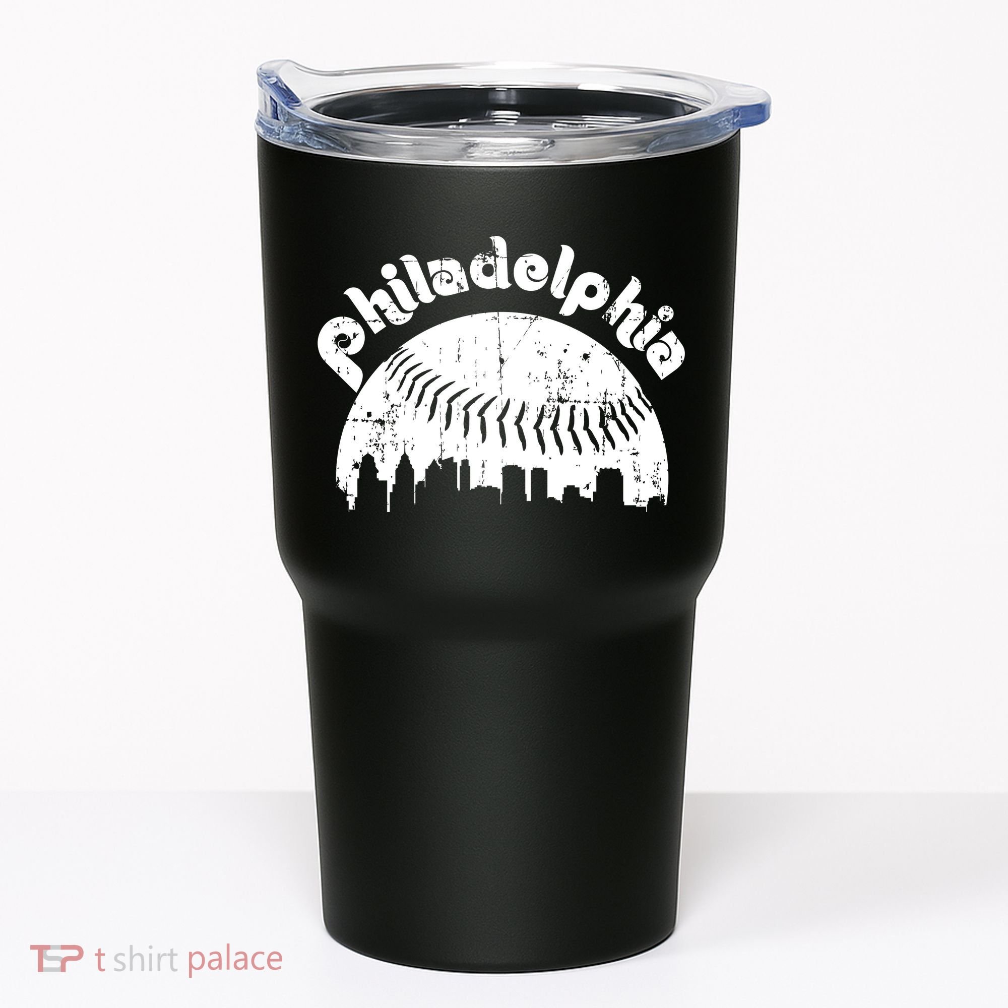 Philadelphia Baseball Retro Philly Skyline Game Day Tumbler
