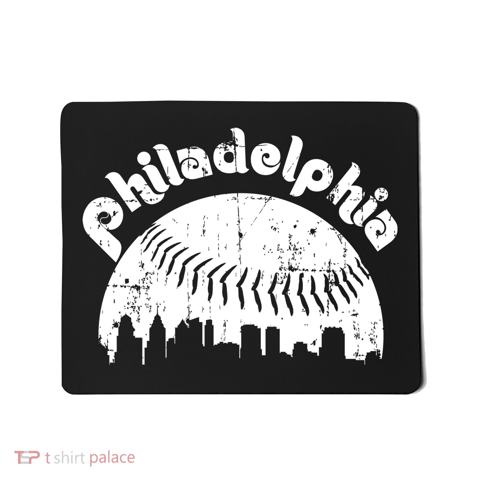 Philadelphia Baseball Retro Philly Skyline Game Day Mousepad
