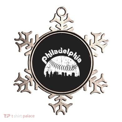 Philadelphia Baseball Retro Philly Skyline Game Day Ornament