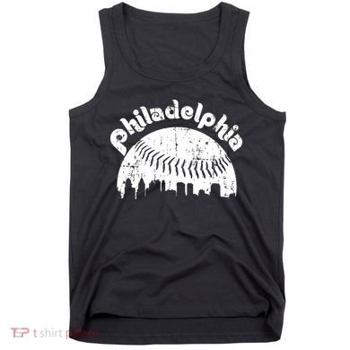 Philadelphia Baseball Retro Philly Skyline Game Day Tank Top