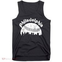 Philadelphia Baseball Retro Philly Skyline Game Day Tank Top thumb 0