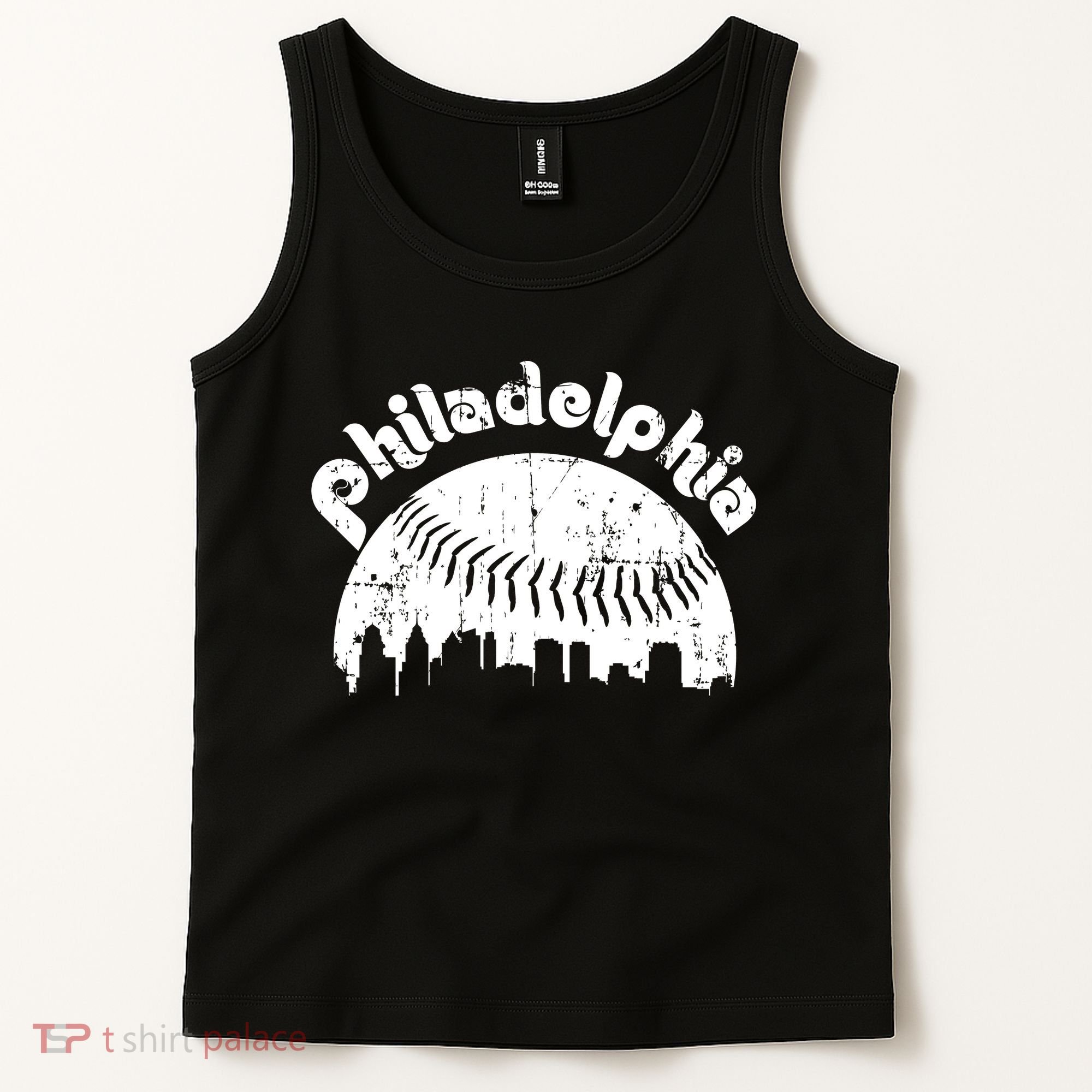 Philadelphia Baseball Retro Philly Skyline Game Day Tank Top