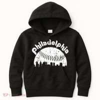 Philadelphia Baseball Retro Philly Skyline Game Day Kids Hoodie thumb 0