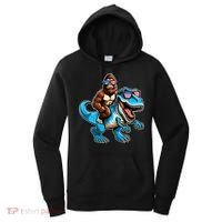 Patriotic Bigfoot Riding T Rex Women's Hoodie thumb 0