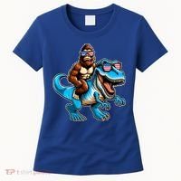 Patriotic Bigfoot Riding T Rex Women's T-Shirt thumb 0