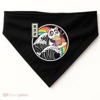 Panda Bear Ra Noodles Japanese Wave Anime Rainbow Kawaii Great Gift USA-Made Doggie Bandana thumb 0