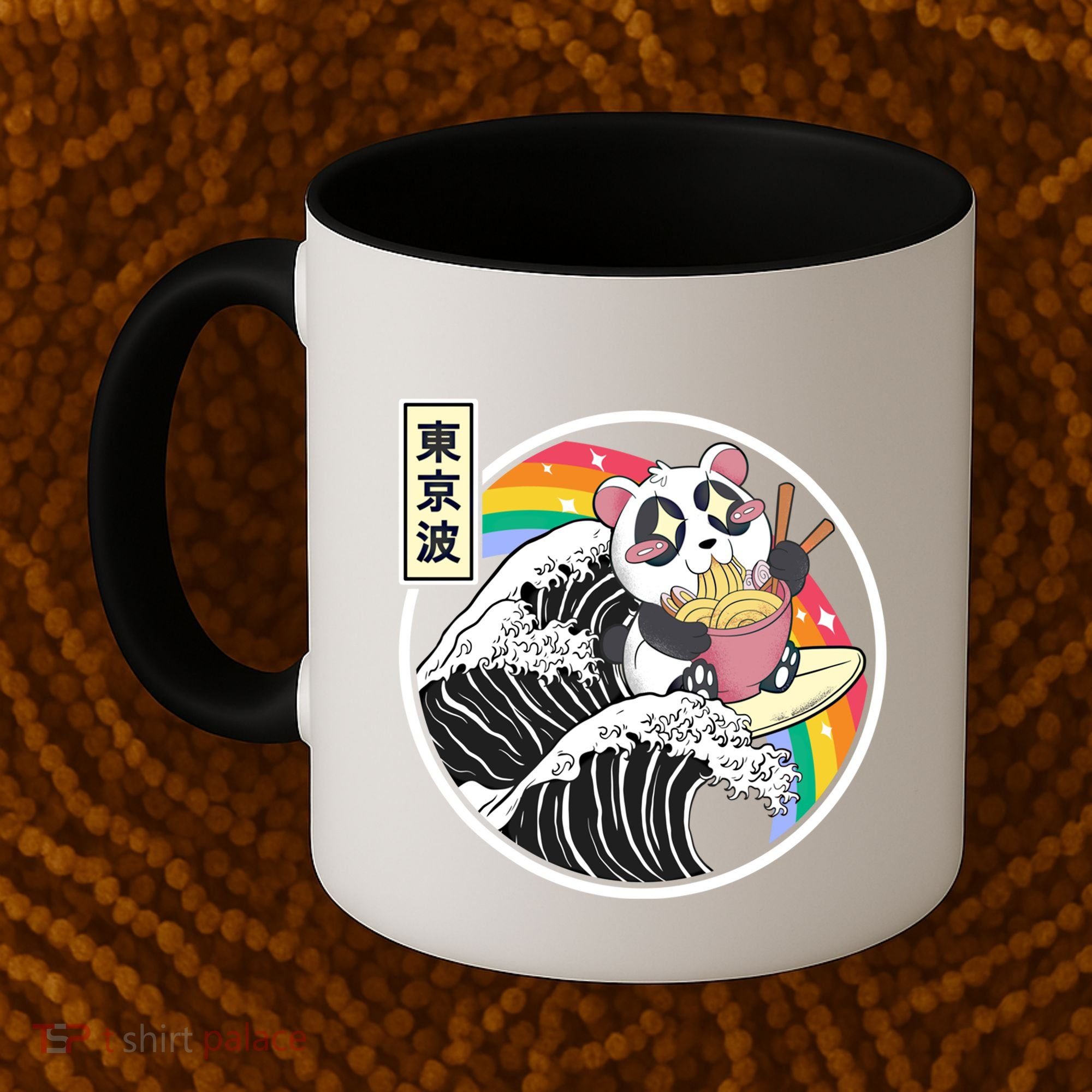 Panda Bear Ra Noodles Japanese Wave Anime Rainbow Kawaii Great Gift Coffee Mug