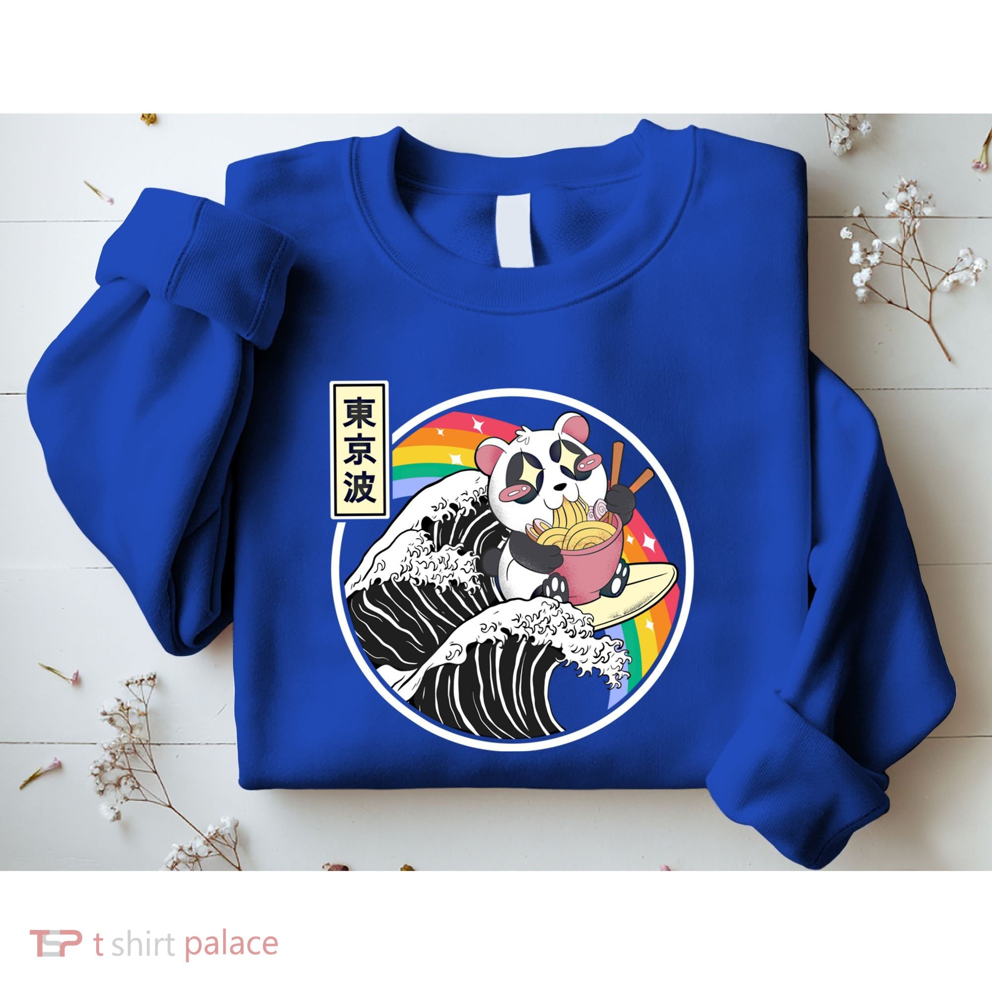 Panda Bear Ra Noodles Japanese Wave Anime Rainbow Kawaii Great Gift Sweatshirt