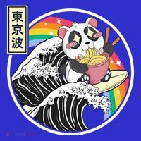 Panda Bear Ra Noodles Japanese Wave Anime Rainbow Kawaii Great Gift Sweatshirt thumb 3