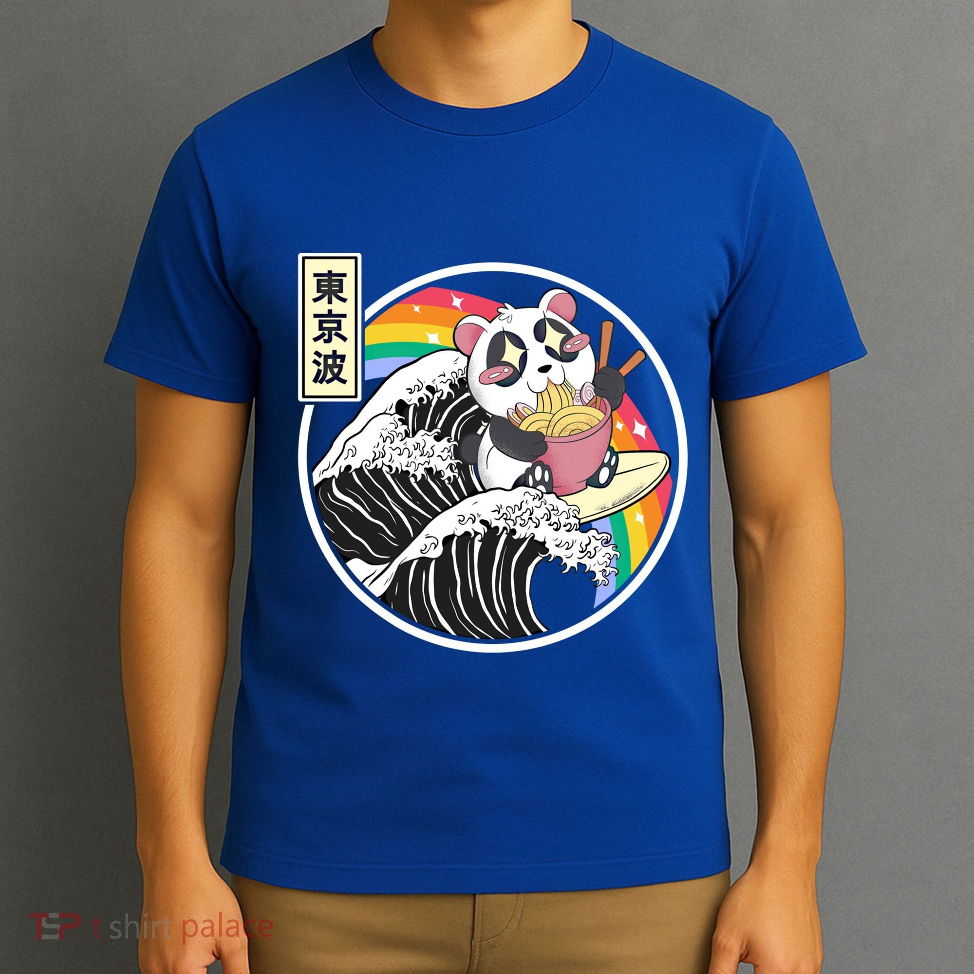 Panda Bear Ra Noodles Japanese Wave Anime Rainbow Kawaii Great Gift T-Shirt