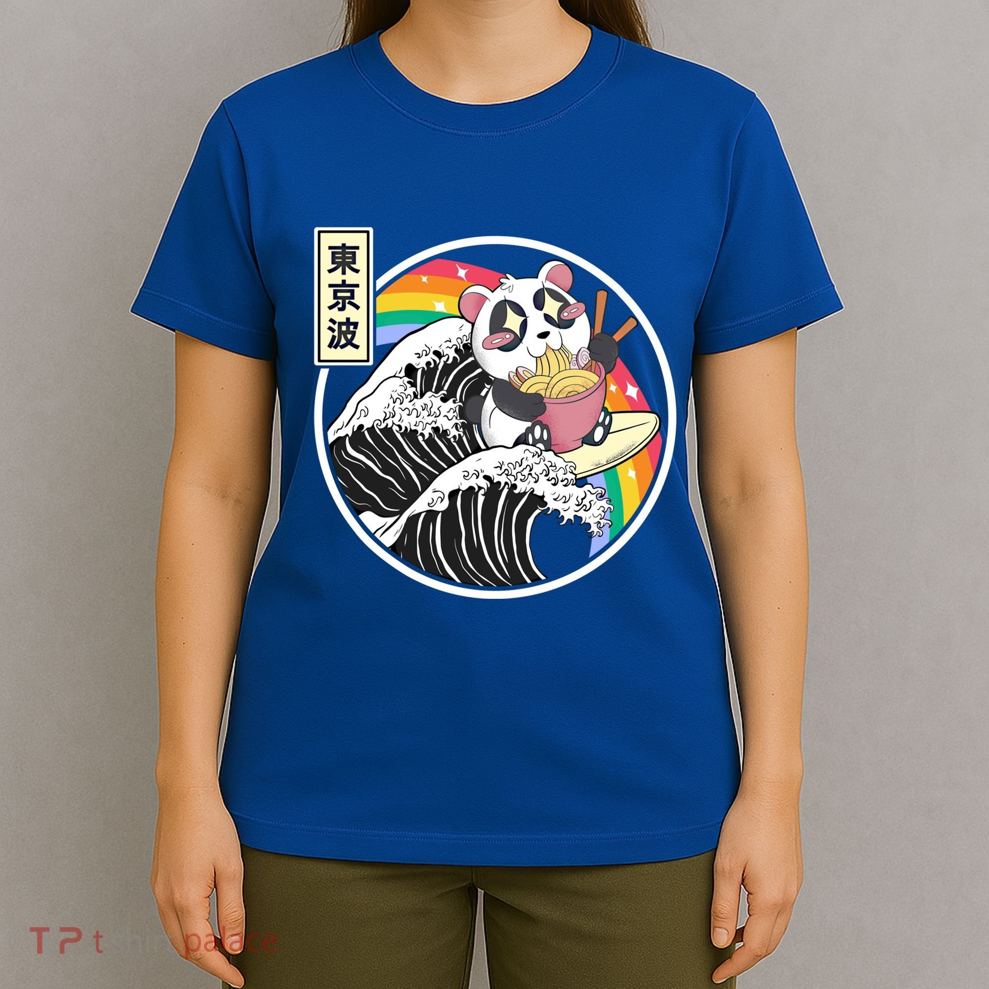 Panda Bear Ra Noodles Japanese Wave Anime Rainbow Kawaii Great Gift T-Shirt