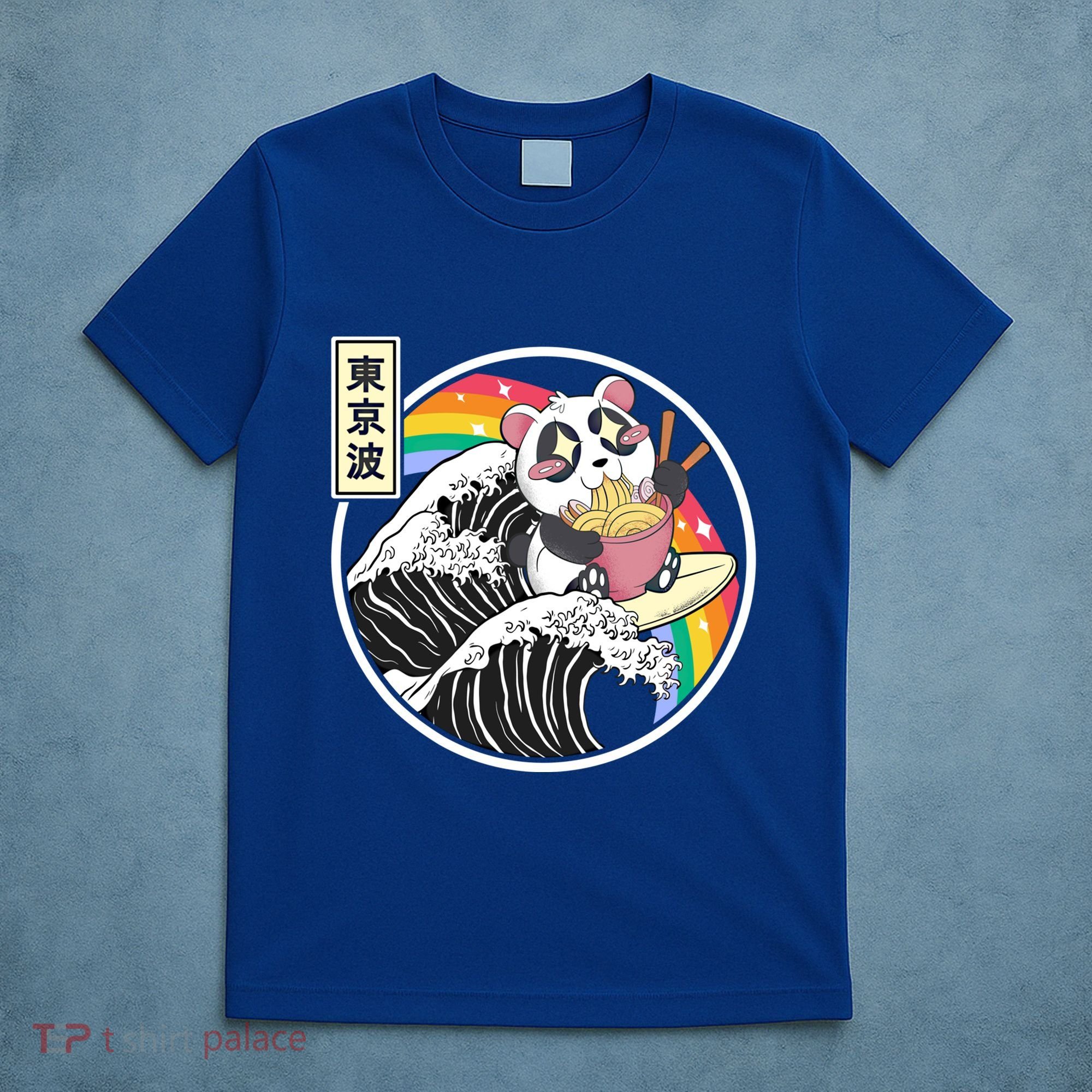 Panda Bear Ra Noodles Japanese Wave Anime Rainbow Kawaii Great Gift T-Shirt