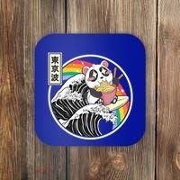 Panda Bear Ra Noodles Japanese Wave Anime Rainbow Kawaii Great Gift Coaster thumb 0