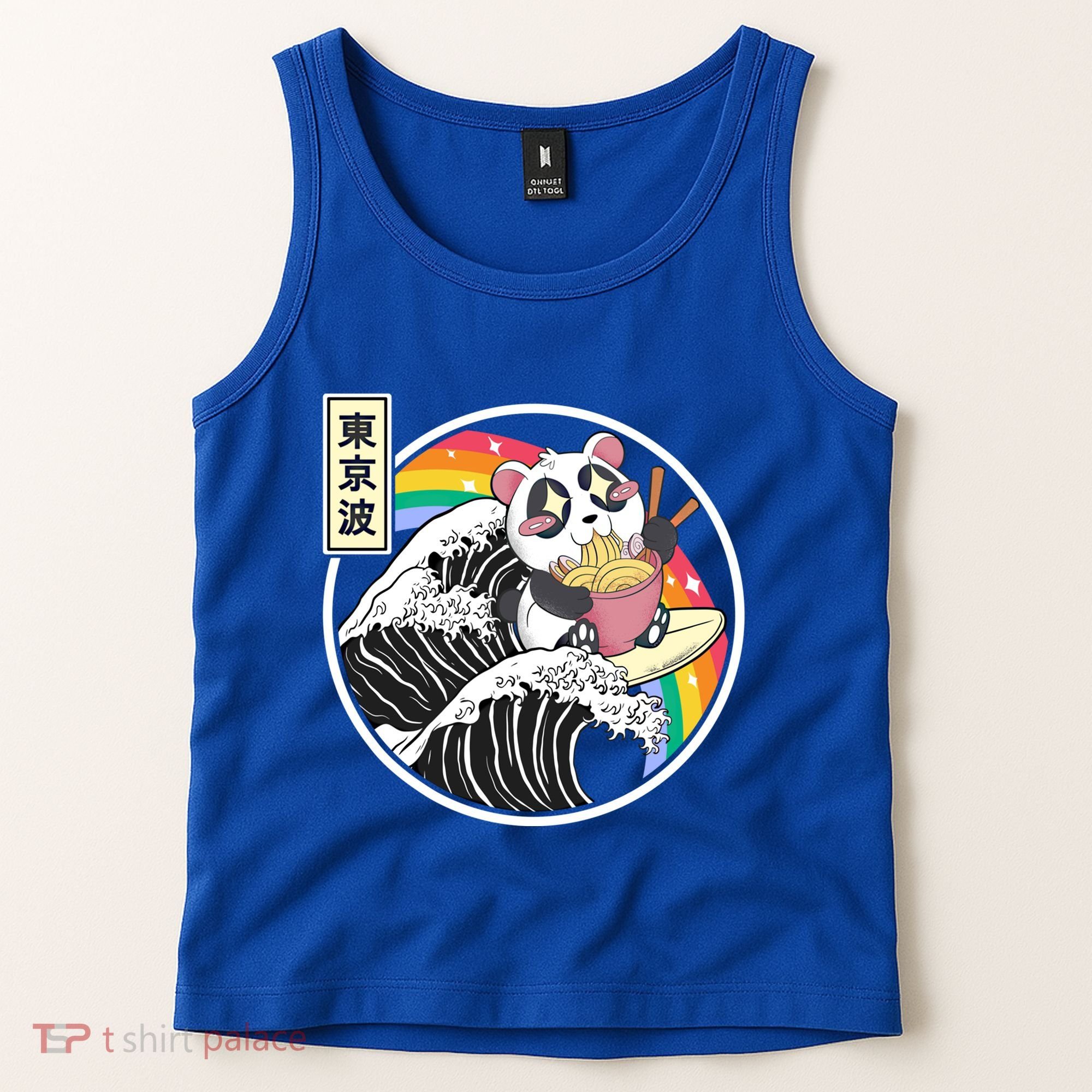 Panda Bear Ra Noodles Japanese Wave Anime Rainbow Kawaii Great Gift Tank Top