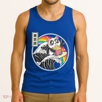 Panda Bear Ra Noodles Japanese Wave Anime Rainbow Kawaii Great Gift Tank Top thumb 3
