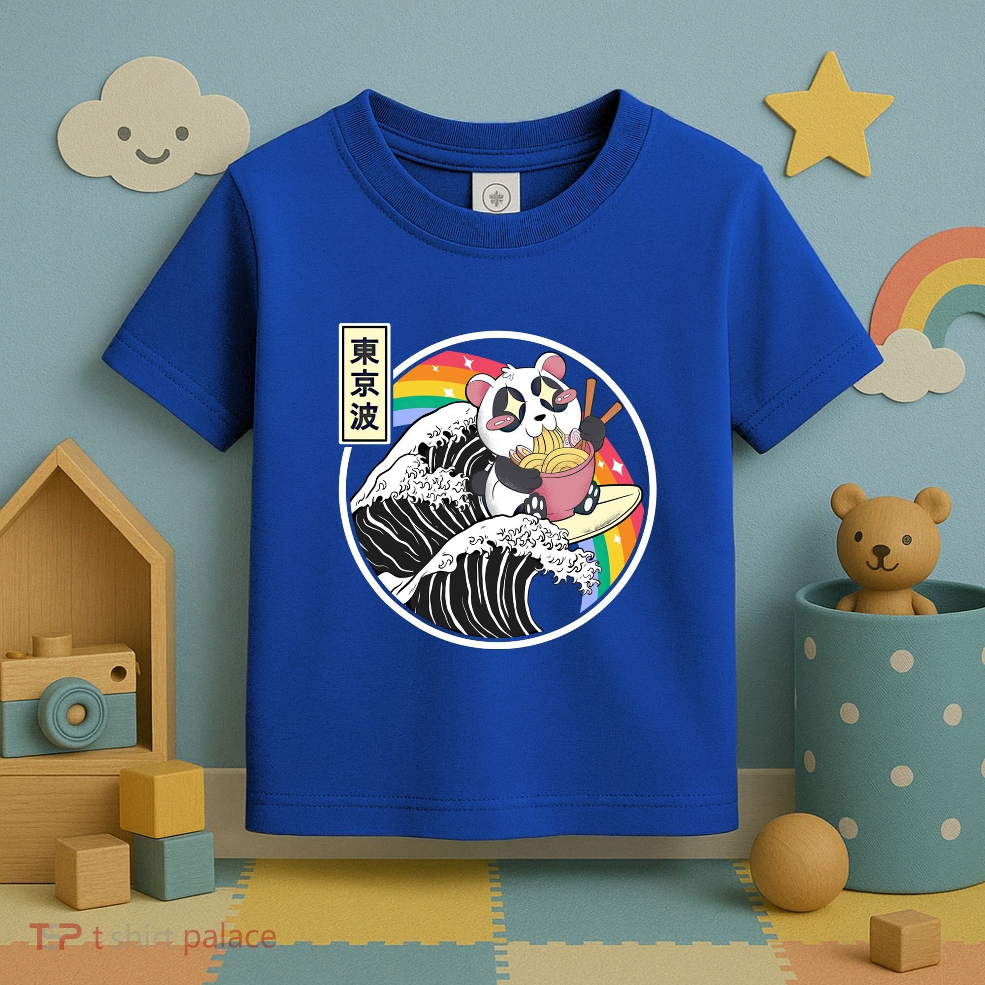 Panda Bear Ra Noodles Japanese Wave Anime Rainbow Kawaii Great Gift Toddler T-Shirt