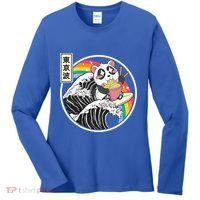 Panda Bear Ra Noodles Japanese Wave Anime Rainbow Kawaii Great Gift Women's Long Sleeve Shirt thumb 0