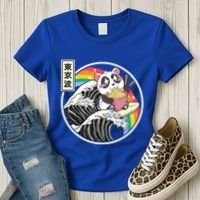 Panda Bear Ra Noodles Japanese Wave Anime Rainbow Kawaii Great Gift Women's T-Shirt thumb 3