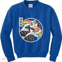 Panda Bear Ra Noodles Japanese Wave Anime Rainbow Kawaii Great Gift Kids Sweatshirt thumb 0
