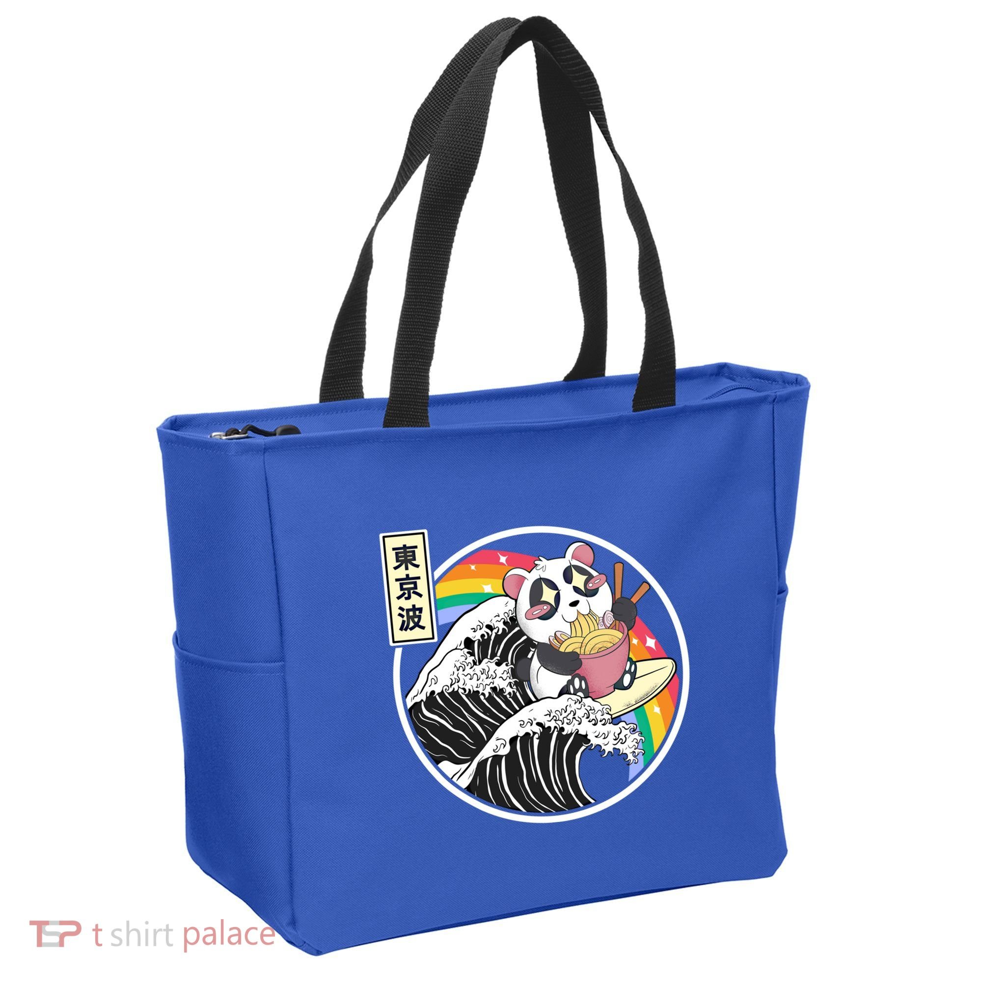 Panda Bear Ra Noodles Japanese Wave Anime Rainbow Kawaii Great Gift Tote Bag