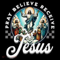Pray Believe Receive Jesus For Catholic Christian Faith Coffee Mug thumb 5