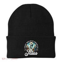 Pray Believe Receive Jesus For Catholic Christian Faith Beanie thumb 0
