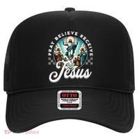 Pray Believe Receive Jesus For Catholic Christian Faith Hat thumb 0