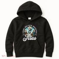Pray Believe Receive Jesus For Catholic Christian Faith Kids Hoodie thumb 0