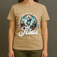 Pray Believe Receive Jesus For Catholic Christian Faith T-Shirt thumb 4
