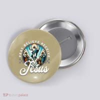 Pray Believe Receive Jesus For Catholic Christian Faith Button thumb 0