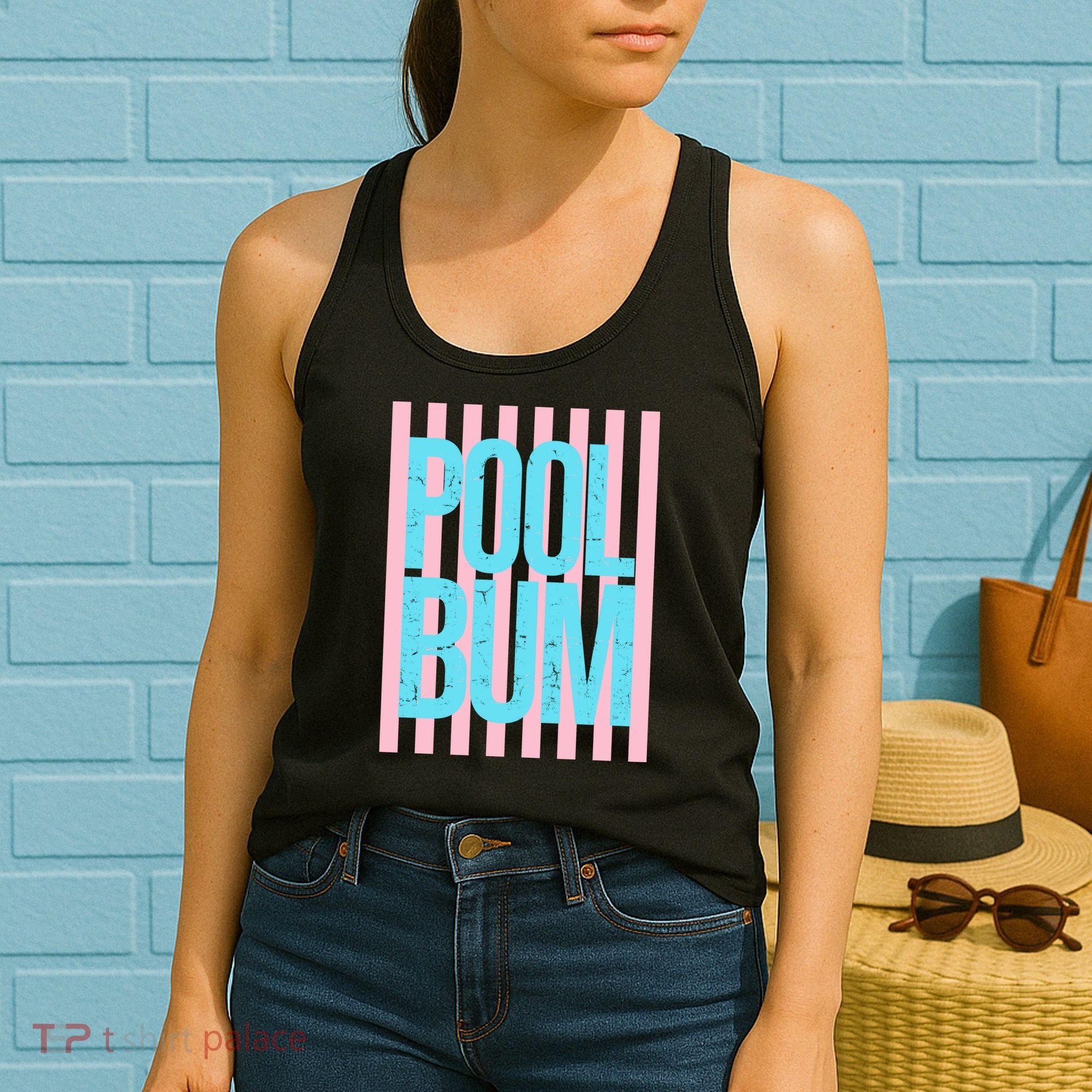 Pool Bum Retro Stripes Sunshine Women's Tank Top