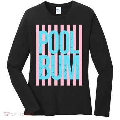 Pool Bum Retro Stripes Sunshine Women's Long Sleeve Shirt